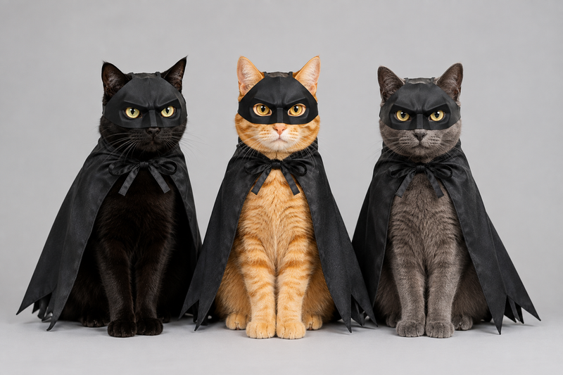 Superhero Bat Cape — For Cats