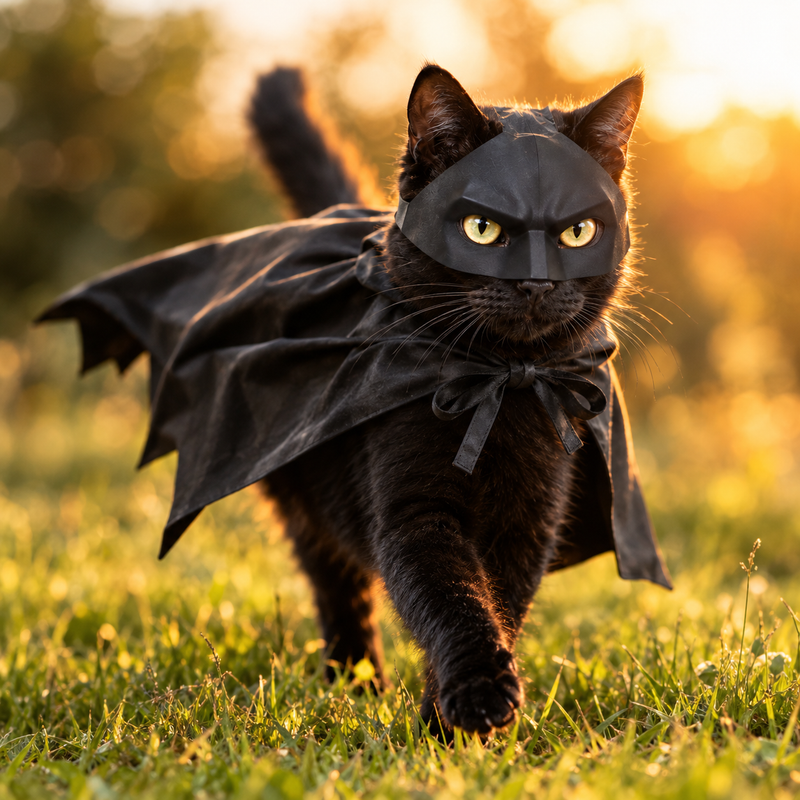 Superhero Bat Cape — For Cats