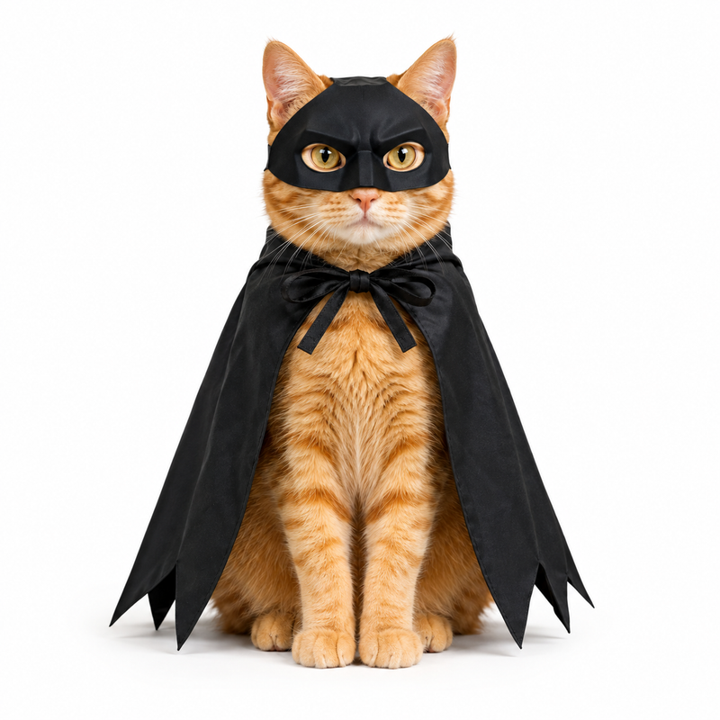 Superhero Bat Cape — For Cats