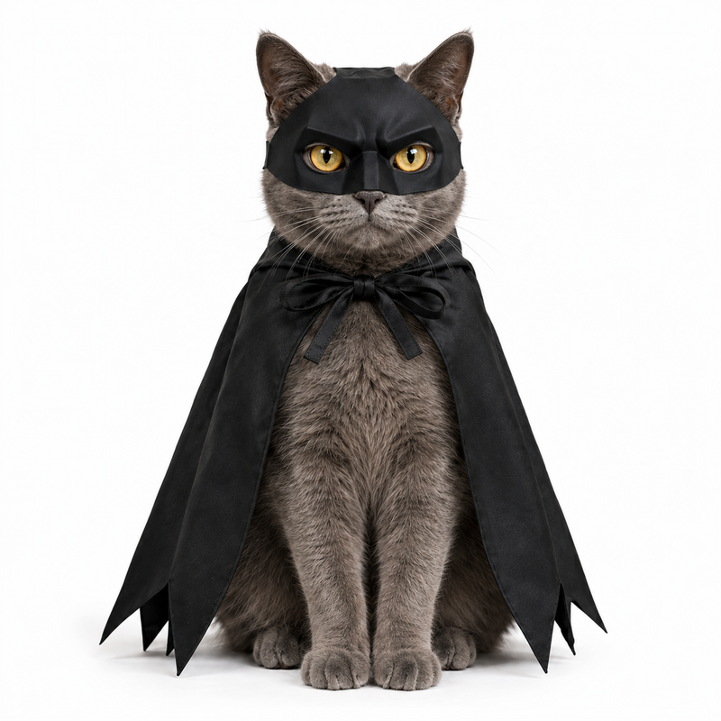 Superhero Bat Cape — For Cats